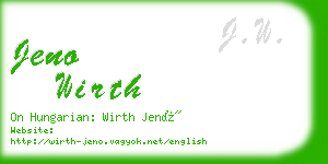 jeno wirth business card